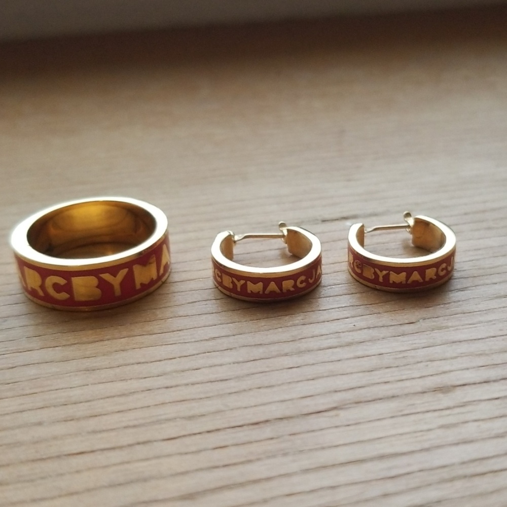 Marc by Marc Jacobs Enamel Ring and Earrings Set